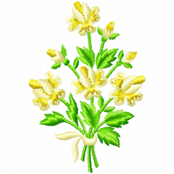 Flowers And Tree Embroidery Design 6